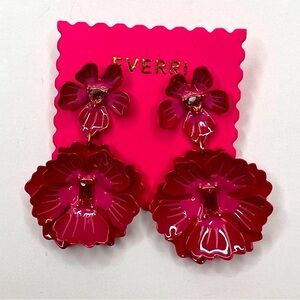 Everri Flower Drop Earrings, Pink NWT